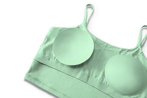 Image of ECOPARTY Wirefree Padded Yoga Sports Bra for Women - Moisture Wicking Quick Dry Workout Crop Tank Camisole