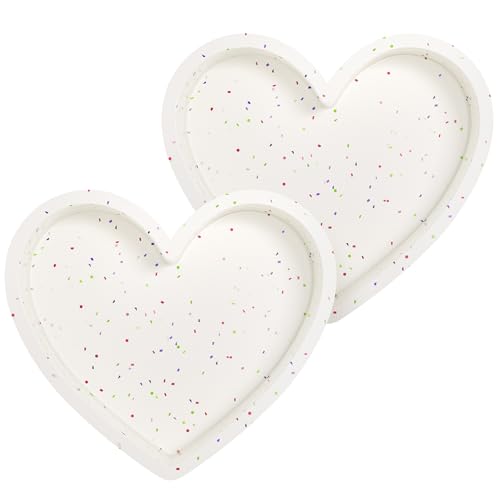 Aotaso 6 Inch Silicone Heart Shaped Cake Pans 2 Pcs Small Heart Cake Pan Set Nonstick Silicone Heart Molds For Baking (Cream)