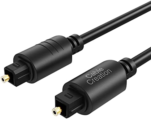 CableCreation 6 FT Digital Fiber Optical Toslink Cable Gold Plated 1.8m