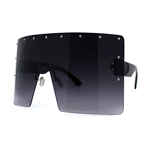 Oceanic Tie Dye Extra Oversize Rectangle Shield Mask Style Sunglasses2