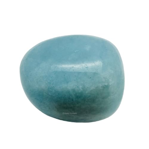 Erliway Aquamarine Healing Crystal Stones 1.25-2.0 Large Reiki Healing Gemstones Natural Tumbled Polished Stones for Energy Witchcraft Therapy Meditation