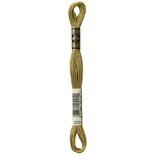 Image of DMC 6-Strand Embroidery Cotton Floss, Medium Mustard