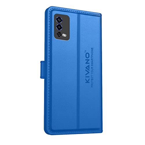 Image of KIVANO Compatible with Oppo A55 Flip Cover | Leather Finish | Inside Pockets & Inbuilt Stand | Shockproof Wallet Style Magnetic Closure Back Cover Case