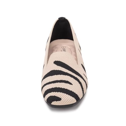Image of Frank Mully Women's Loafer Flats Square Toe Comfortable Office Work Shoes, Cute Penny Loafer Slip On Walking Driving Shoes