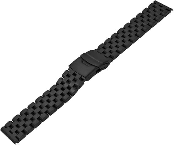Image of Kai Tian Stainless Steel Watch Band 20 21 22 24 26 18mm for Men Women Solid Watch Bracelet Strap with Deployment Double Lock Black Silver Blue Grey Rose gold