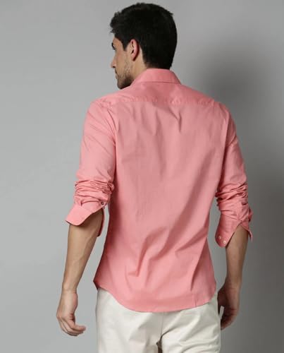 Image of Men's Cotton Blend Solid Shirt - Stylish Button Down Shirt for Casual