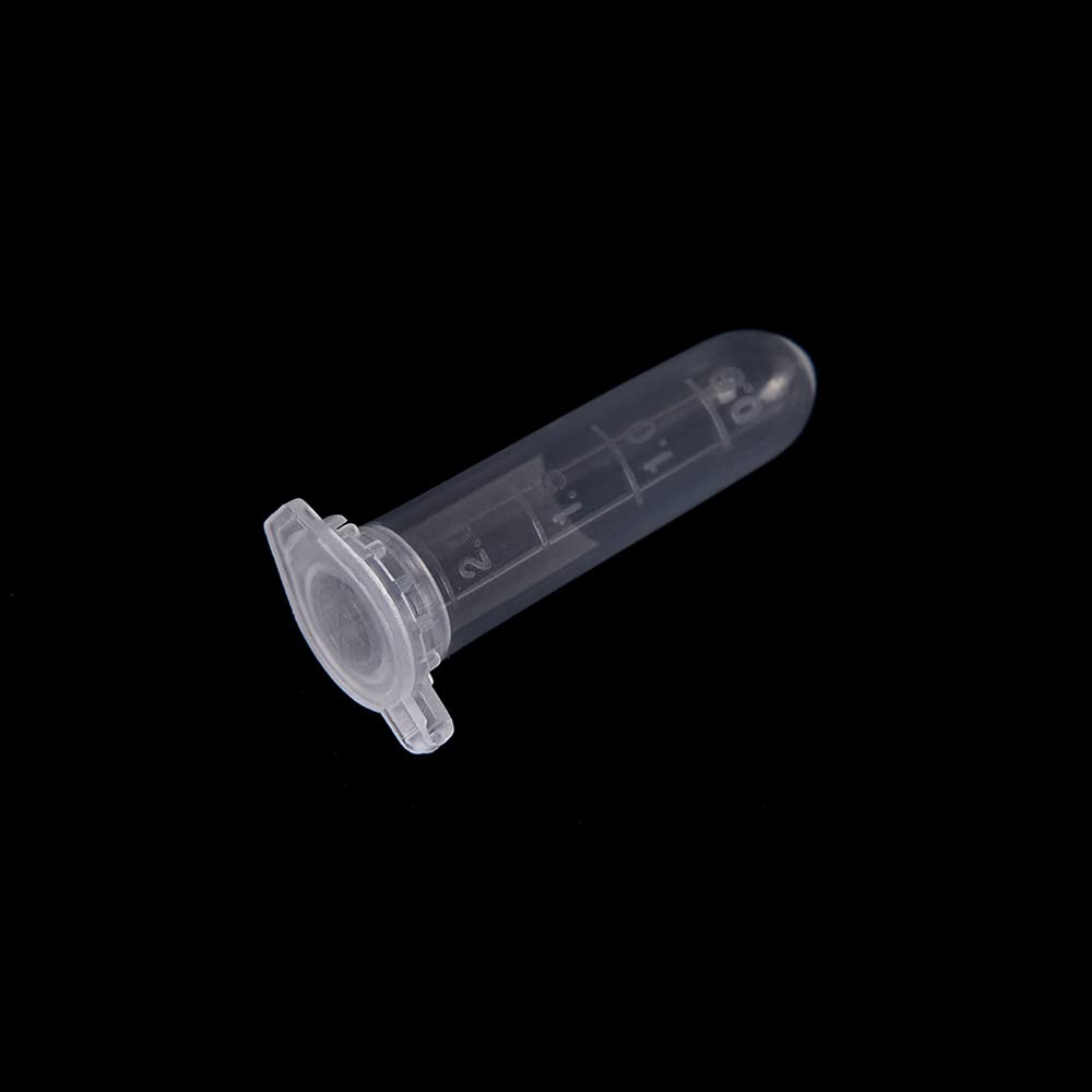 Tubos de centrífuga de fondo redondo de 2 ml, tubo de microcentrífuga graduado de plástico para abejas, levadura, muestra, laboratorio de muestra
