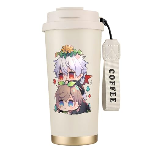 タンブラー コーヒー にじさんじ 叶 葛葉 水筒 ステンレス ボトル 魔法瓶 オフィス マグカップ カフェマグ 車用 マグボトル 真空断熱 保温 保冷 ふた付き 直飲み 広口 漏れない 二重構造 持ち運び 500ml