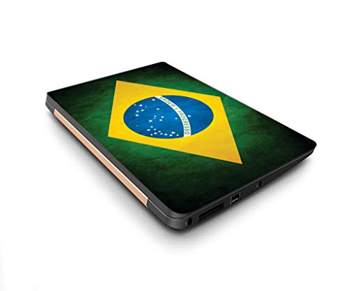 Image of Galaxsia Brazilian Flag Vinyl Laptop Skin /Sticker /Cover /Decal Compatible for Any Laptop (Hp /Dell /Sony /Acer /Lenovo /Asus etc..) Brand Models of Size17 to 17.3 Inches Laptop Or Notebook.
