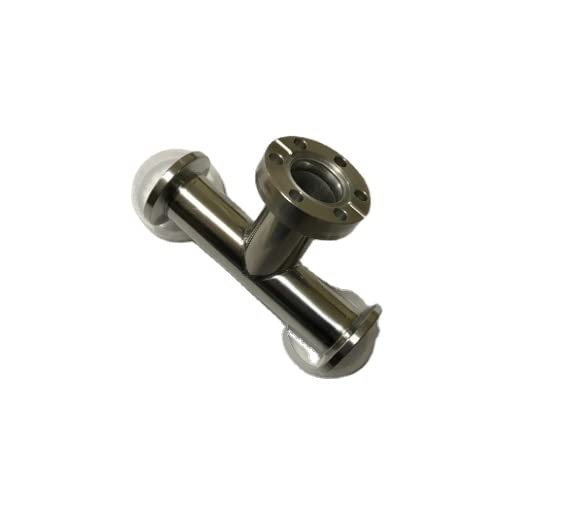 304/316L stainless steel CF to KF tee reducer adapter conversion CF/KF16 25 35 40 50 (CF50-CF50-KF50)