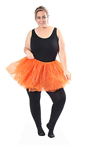BellaSous Women Classic Laye Princess for Halloween Costume, Vintage Style, Party wear and Festive Look Crinoline (Orange,Queen Size)