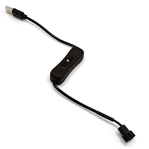 OPSFALCON Cable Adaptador 2 Pack USB a 3-Pin/4-Pin PWM 5V con Interruptor miniatura 2