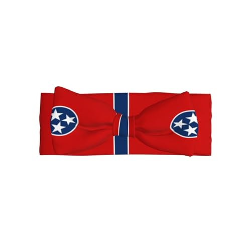 Tennessee State Flag Prints Baby Bow Headband Super Stretchy Soft Bows Hair Accessories for Newborn Infants Toddlers Kids Girls
