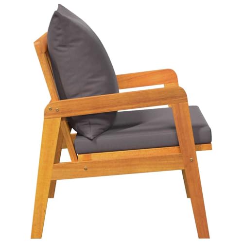 Fauteuil de jardin en acacia massif chaises extérieures résistantes aux intempéries - 6