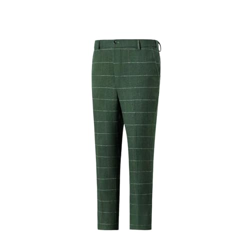 Plaid Men's Pants Vintage Tweed Wool Trousers Men Winter Dress Pants Groomsmen2