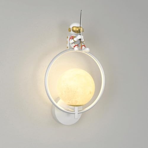 Luces de pared lideradas para niños para dormitorio a mediados de siglo aplique de pared moderna con lámpara de luna de vidrio lámpara de pared de la pared de la pared montado en la pared para niños.