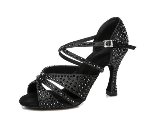 Sandales de tango en maille pailletée noire pour sublimer votre danse