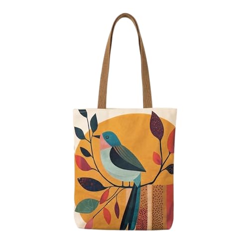 Cotton Tote Bag for Women | Canvas College Bag with Zipper | Styl...