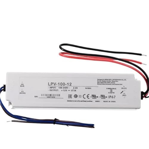 Alimentation LED LPV-100 éliminant le scintillement des lampes grâce au bloc 5V 60W 12A