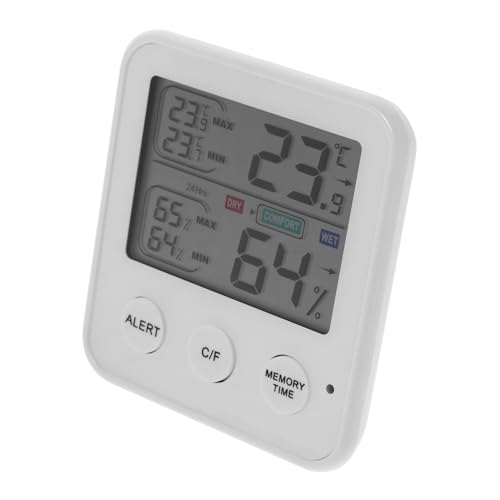 POPETPOP Room Digital Hygrothermograph Accurate Indoor Thermometer Humidity Monitor for Home High Precision Display Compact Design No Battery Included