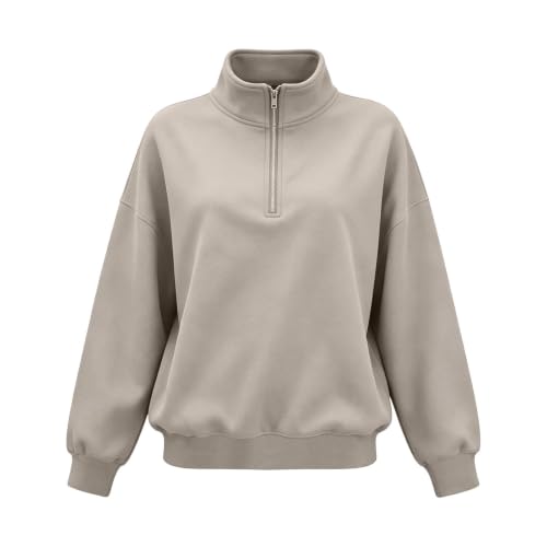 FPMLUXLL Women's Quarter Zip Sweatshirts Long Sleeve Pullover Sweatshirt - image 7