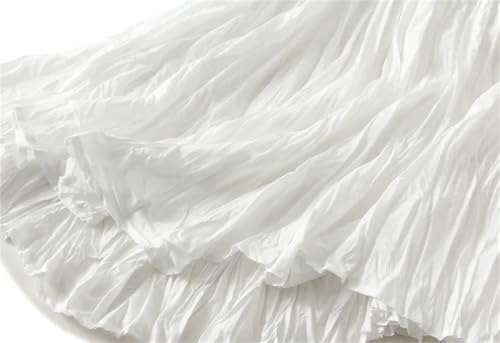 Women's Solid Pleated Half-Body Skirt A-Line Casual Long Skirt Solid Color Office Skirt4