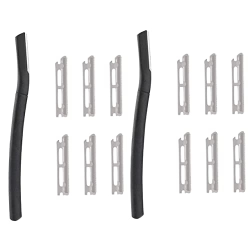 minkissy 2 Sets Facial Eyebrow Razor for Women Grooming Tool with Replacement Blades Storage Box