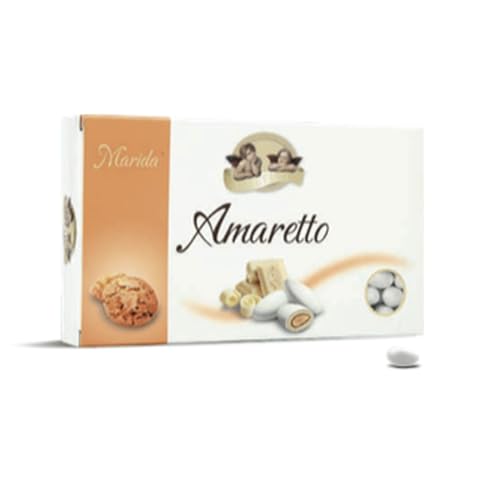 Dragées Amande recouverts de Chocolat Blanc avec Biscuits Italiens Amaretti 500g (90 Unités)
