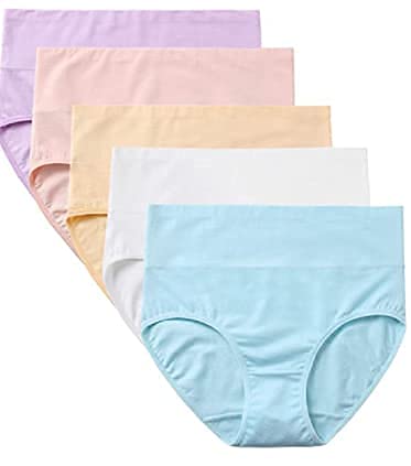 Image of DISOLVE Women Hipster - High Waist Lycra Fabric Full Coverage Panties, Underwear for Girl - Sofr Breathable Solid Period Panties, Pack of 3