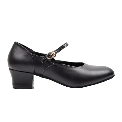 Women's Character Shoes for Women - Low Heel Cuban Heel Dance Shoes with Ankle Strap2