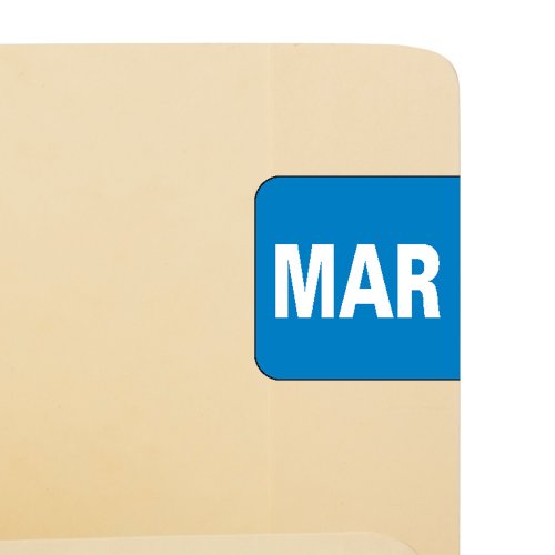 Smead Ets Color-Coded Month Label, March, Light Blue, 250 Labels Per Pack (67453) #TOP1