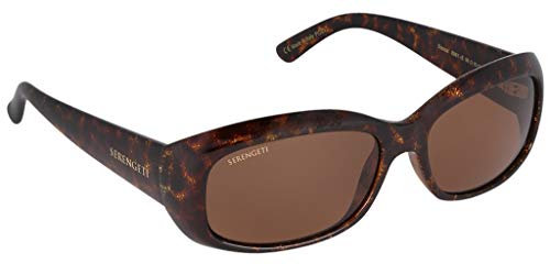 Serengeti Rectangular 8981 Classic Nylon Bianca, Shiny Glitter Tortoise Mineral Polarized Drivers, One Size