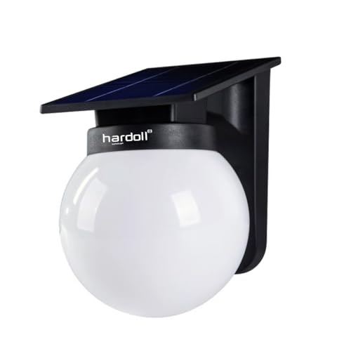 Image of hardoll Solar Wall Light Outdoor Waterproof 6 LED Solar Lights for Garden, Home & Decoration Lamp for Home Exterior (Warm White,Pack of 1)