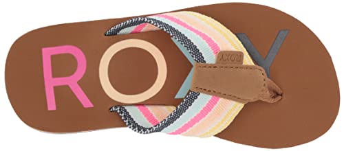 Roxy Girls Rg Chika Chunk Sandals Flip-Flop, Blue/Pink, 12 Big Kid #TOP4