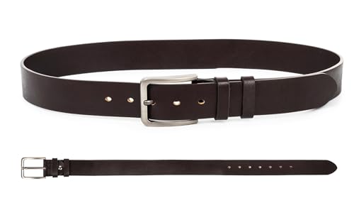Mens Casual-Leather-Belt Classic-Adjustable Genuine-Leather Belts - Image 4