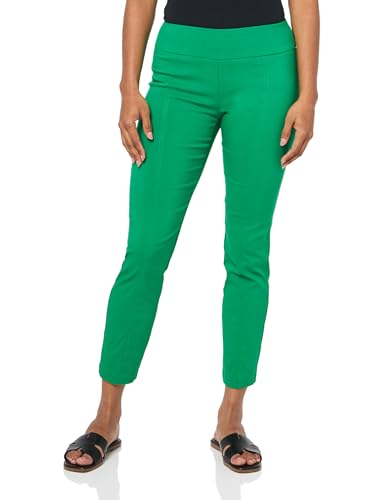 Zac & Rachel Women's Plus Size Millennium Fabric Pull-On Slim Leg Pant, Jolly Green, 24W