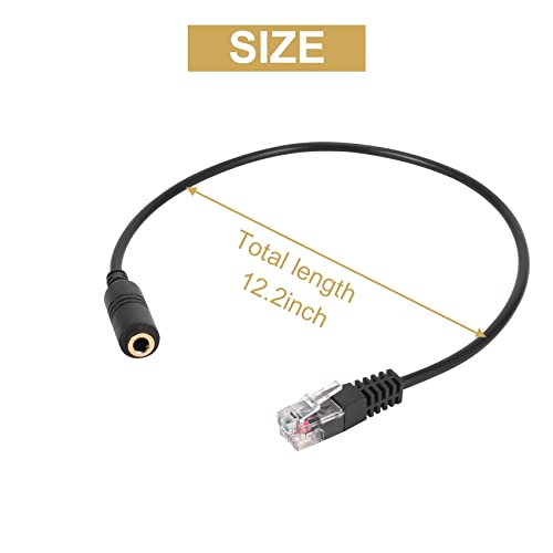 Adaptador cable 3.5mm stereo a RJ9 macho hembra x2 miniatura 5