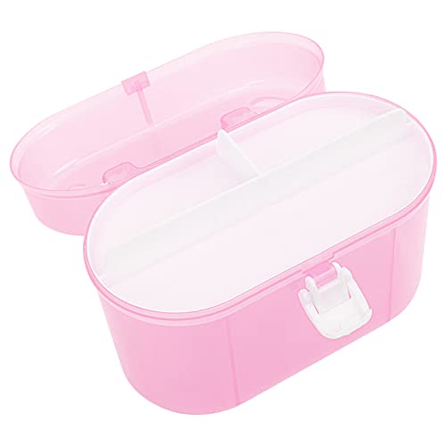 Cabilock Boîte Malle Papeterie Première Étagère Outil Médical Double Trousse à Jouets Poignée Bijoux Divers Puzzles Artisanat Fourre-Tout Étui à Crayons Aide Stylos Pépinière Petit