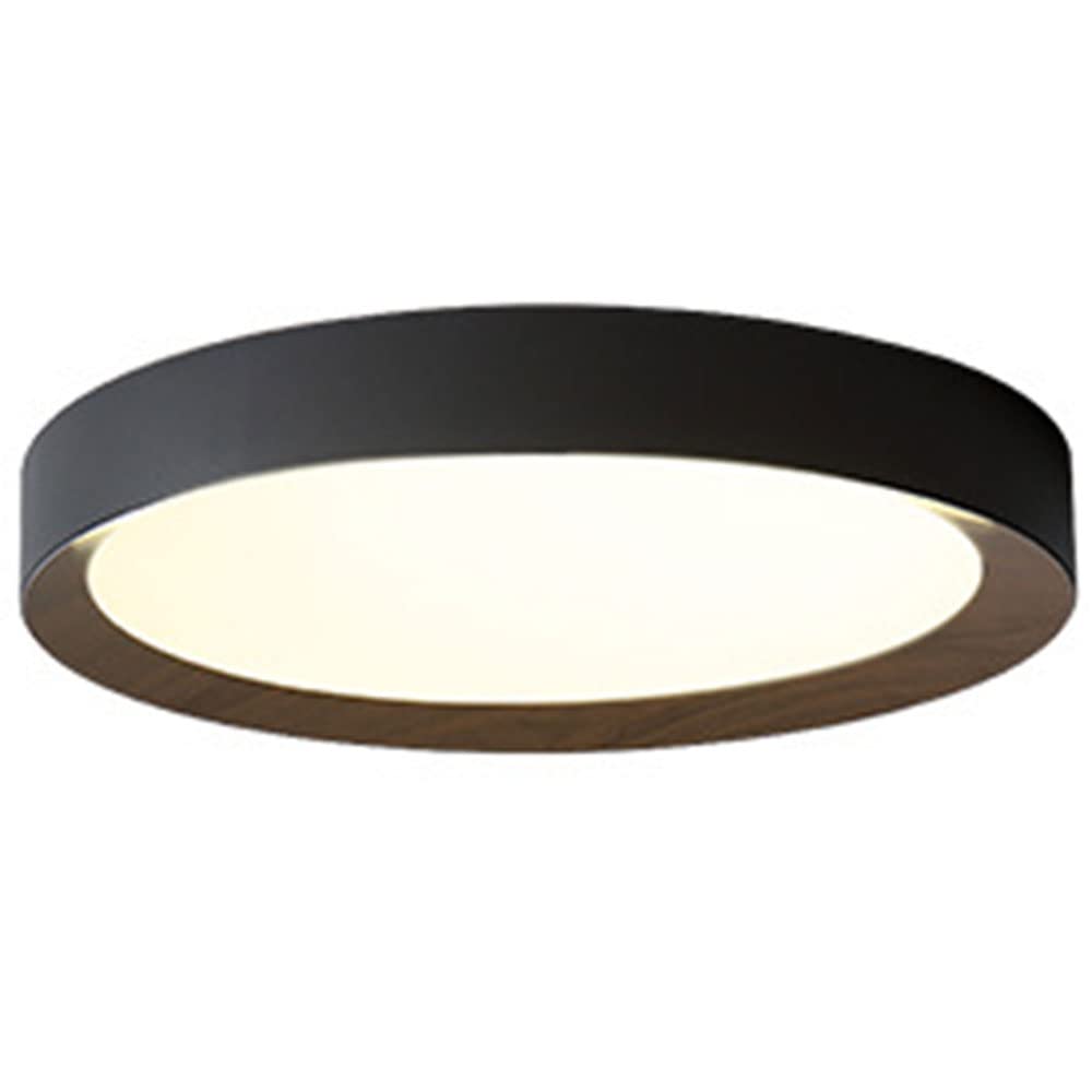 JXYDJH Round Ceiling Lamp, 36W Warm White LED Bedrooms Fixtures with Remote Control - 19.7Inch Minimalist Black Ceiling Light Fixture for Corridor Office Bedroom Kitchen Living Room - Dimmable