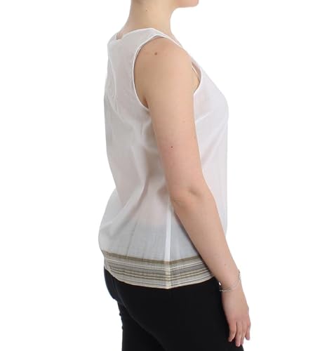 Haut sans manches blanc Ermanno Scervino chic avec nœud