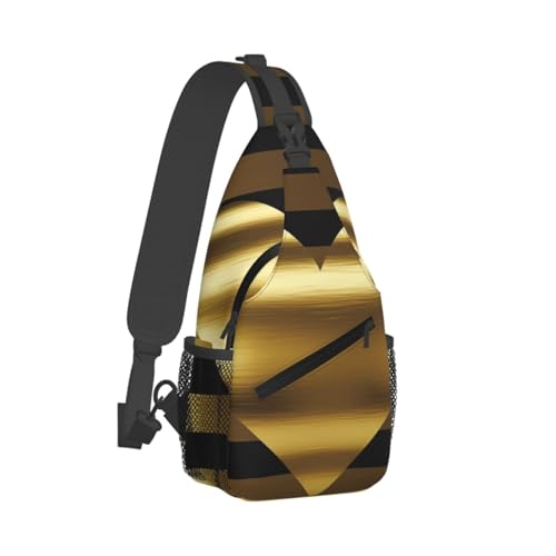 Sling Bag para Mujeres y Hombres Bolsos Cruzados Corazón Dorado miniatura 7