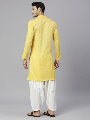 Image of Rajubhai Hargovindas Men Pure Cotton Solid Long Kurta