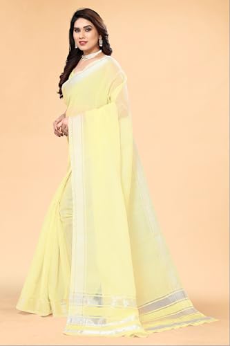 Image of Sidhidata Women's Kota Doria Cotton Manipuri Saree With Unstitched Blouse Piece (Rasbharii Free Size)