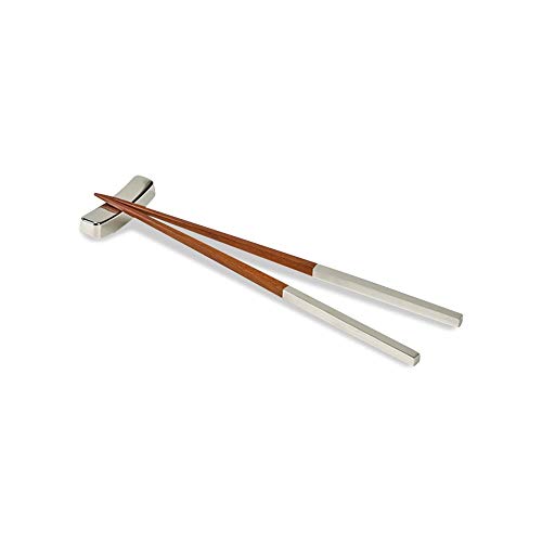 FB JEWELS Solid Nickel-Plated Pair Chopsticks Rest