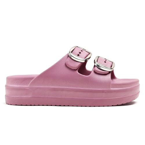 Image of Women's Classic Ultra Soft Sliders Anti-Slip Sole Waterproof & Everyday Flip Flops Chappal for Ladies Flexible and Durable Cushion Footbed for Women & Girls