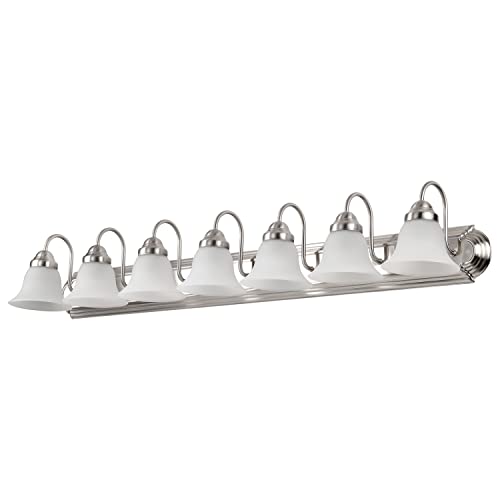 Image of Nuvo Lighting 60 /3283 Traditional Seven Light Vanity from Ballerina Collection in Pwt, Nckl, B /S, Slvr. Finish