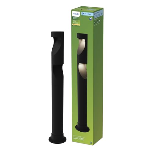 Philips Desi Outdoor 24 V GardenLink Low-Voltage Pedestal Light, 2700 K, 180 lm, Black, Extension Pack​
