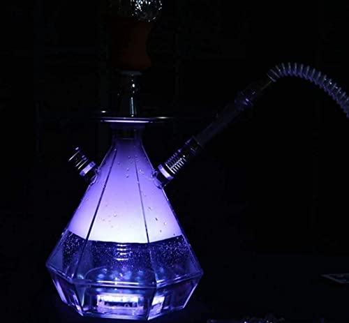 LSZ Shisha-Set Acrylhaare Set kreativer Diamantform-Hukahn Shisha Set mit LED Lichter, for 1-2 Personen, Rauchergeschenk… – Bild 7