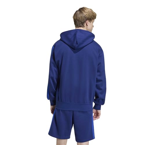 Image of adidas Mens Essentials 3-Stripes Fleece Hoodie Casual Outerwear Casual - Green