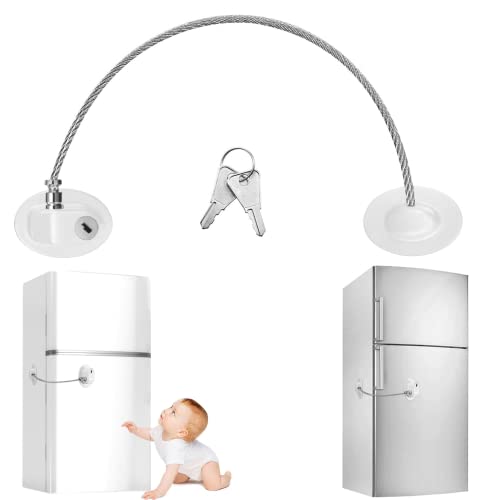 Lucchetto Frigorifero Bambini Chiusure Sicurezza Bambini Chiudi Cassetti Bambini Blocca Cassetti per Bambini Serratura Armadietto di Sicurezza Con 2 Chiave und Adesivo, Fridge Lock, Child Safety Lock
